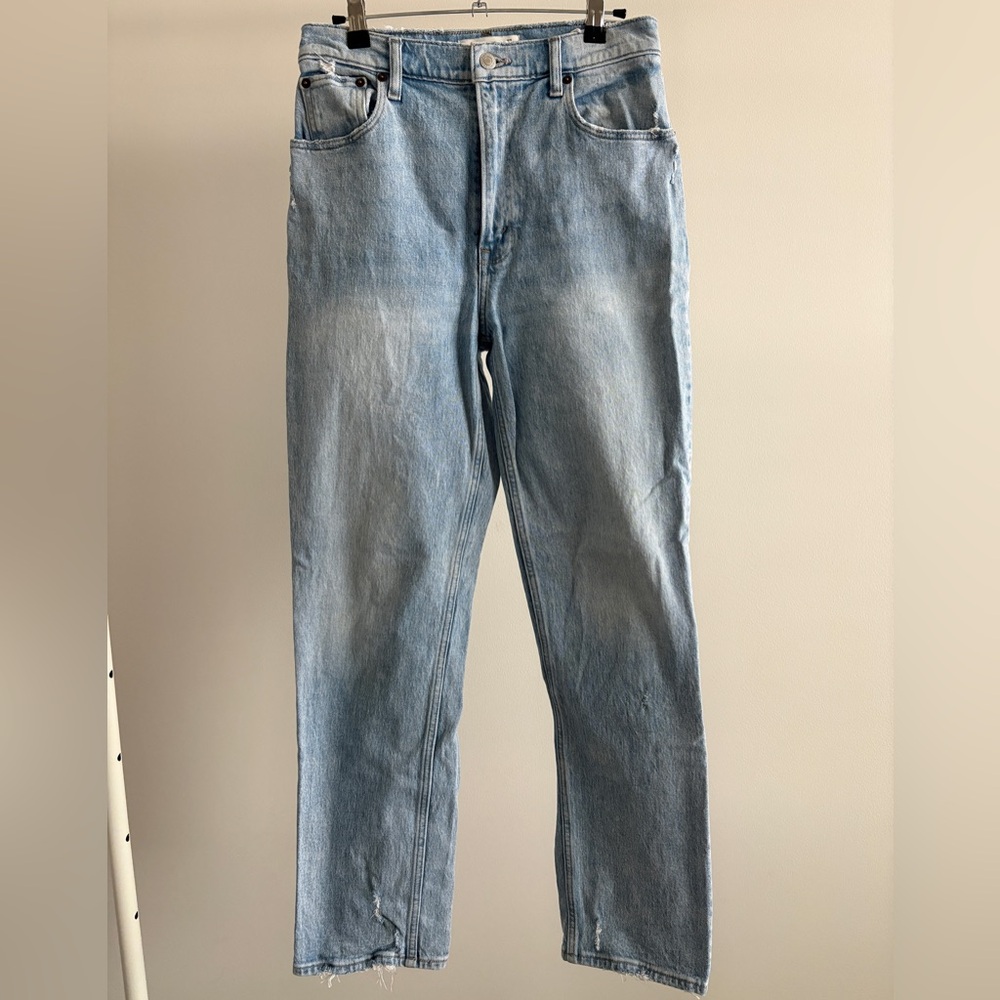 Abercrombie & Fitch Women’s Light Blue 90s Straight Ultra High-Rise Jeans
